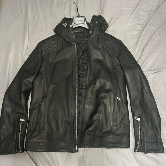 ジャケット・アウター DIESEL BLACK GOLD SHORTLETHER JACKET Diesel Mens Black Gold Lumber Leather Jacket Size 50 | eBay